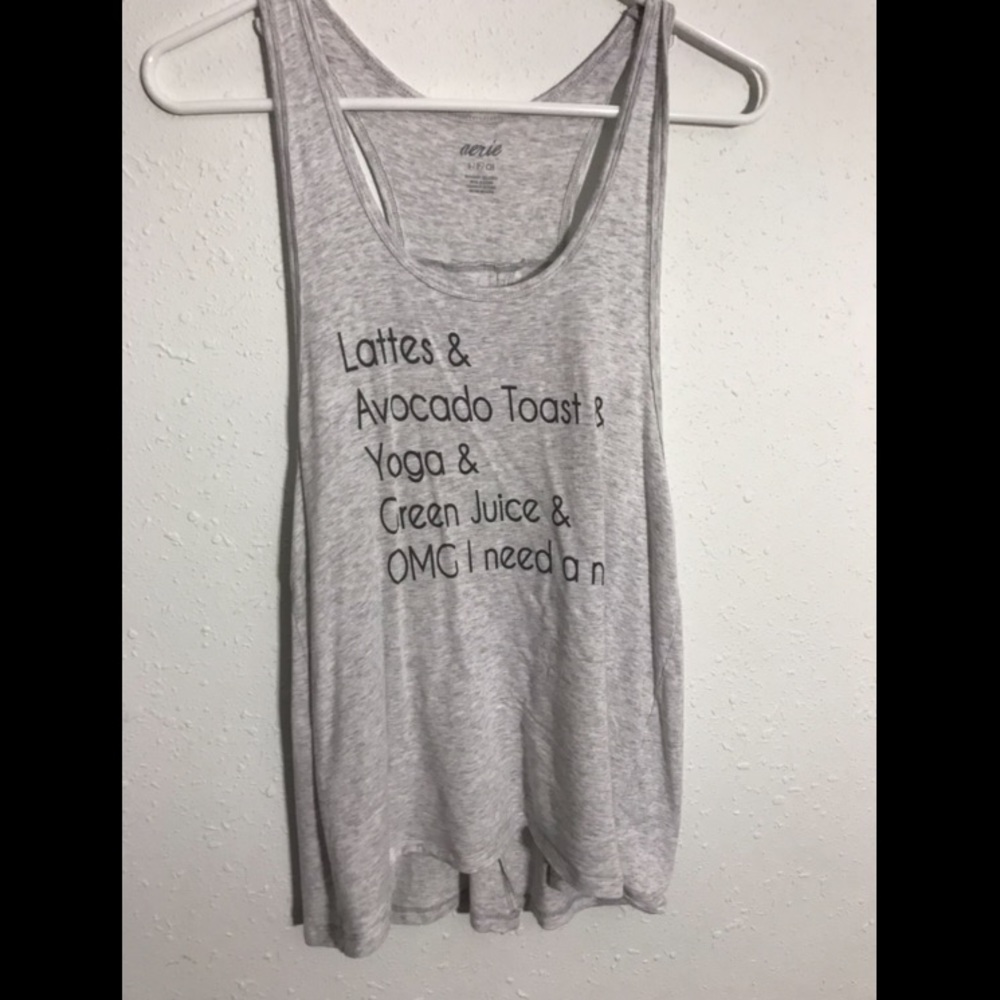 Aerie Grey Yoga Tank top